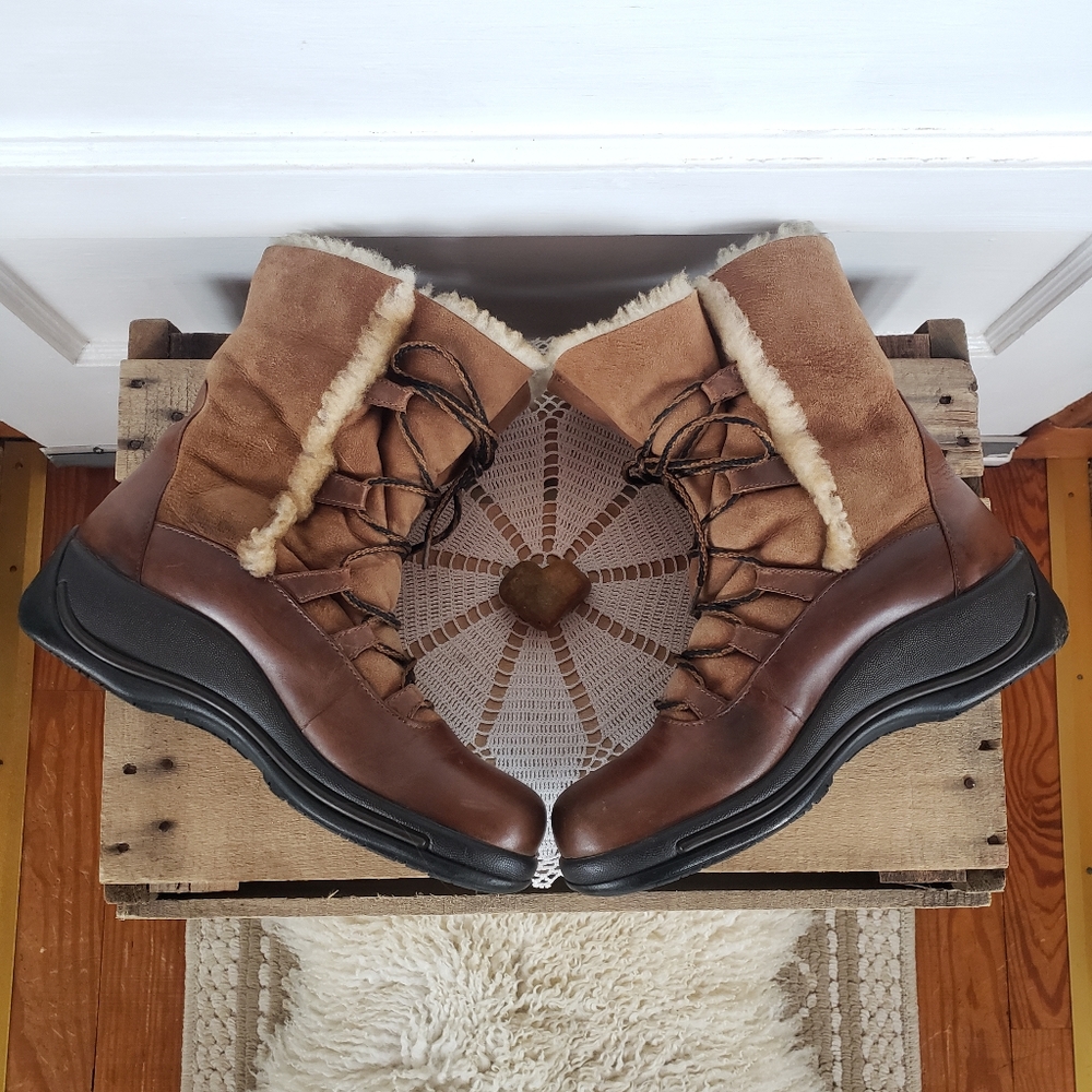 **SOLd*thankyou🌹Dansko Shearling Fur Lace-up Eskimo Mukluk Clog Boots•EU39 8.5 - Picture 3 of 13